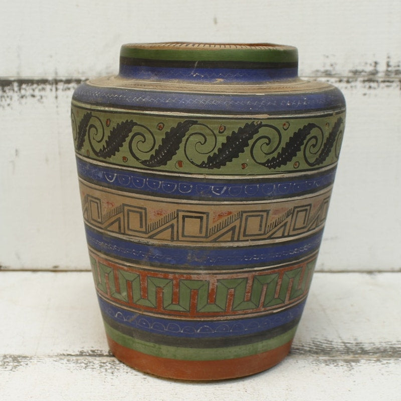Vintage 30's Ladislao Ortega Mexican Clay Pottery Vase