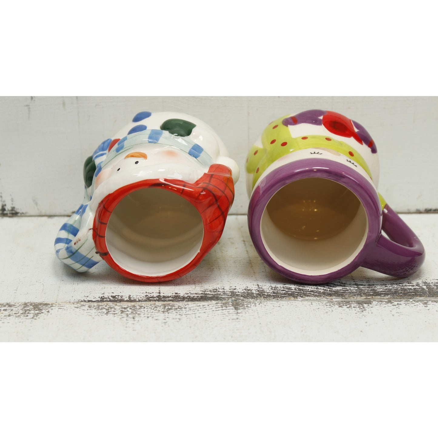 Two Snowman/Woman Mugs Christmas