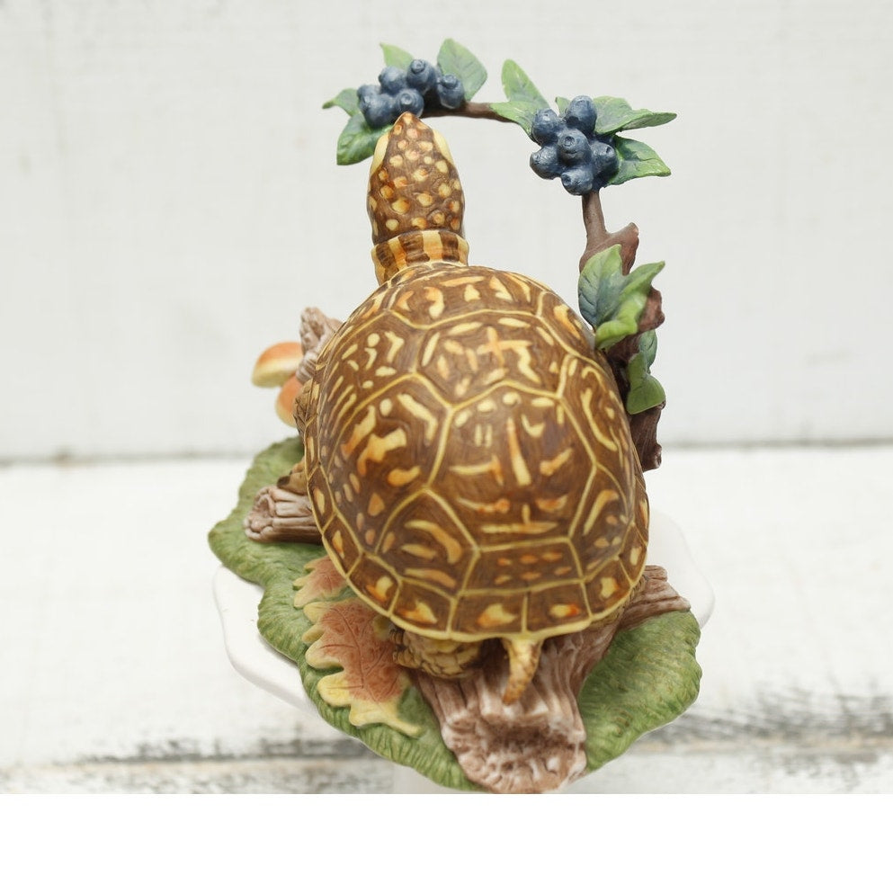Vintage Lenox Porcelain Fruitful Pursuit "Box Turtle" Figurine