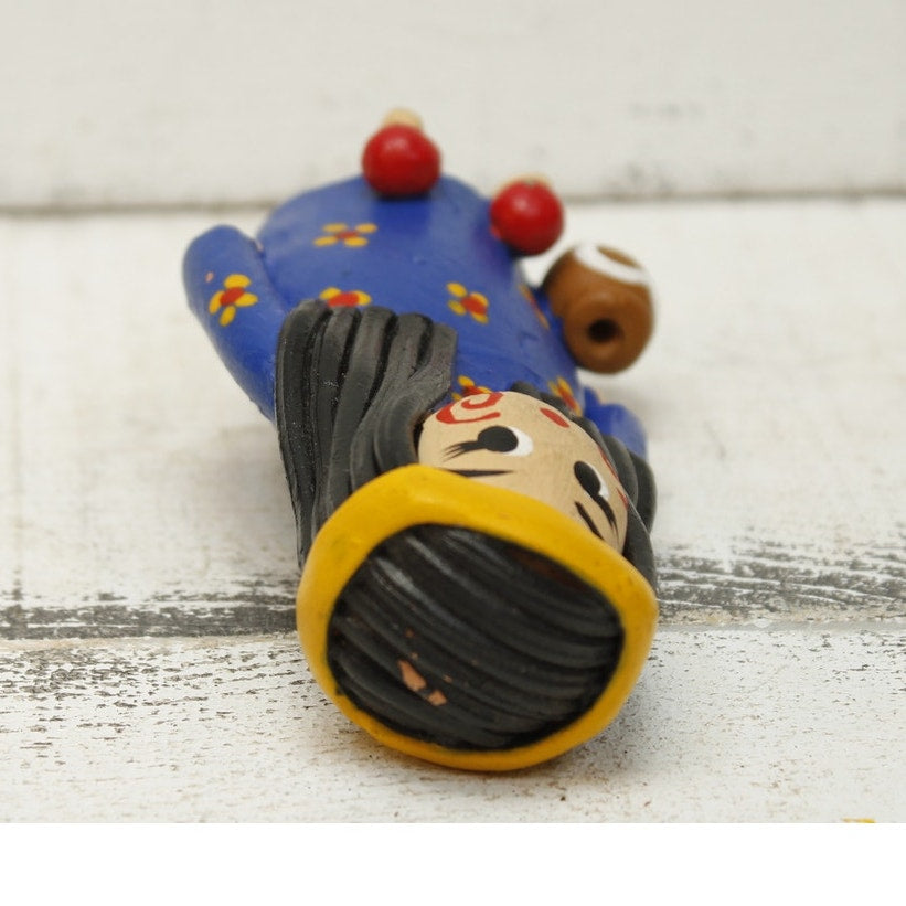 Vintage Hand painted American Indian Chief Female Pottery
