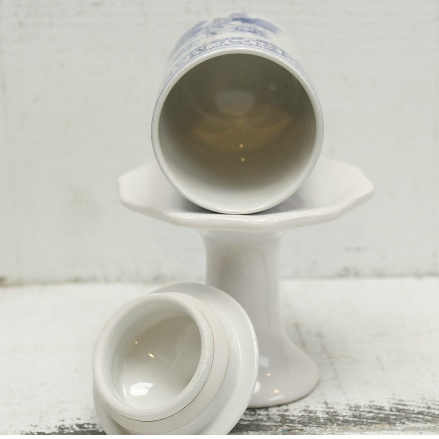 Spode Blue Room Collection Rosemary Spice Jar with Lid "Geranium"