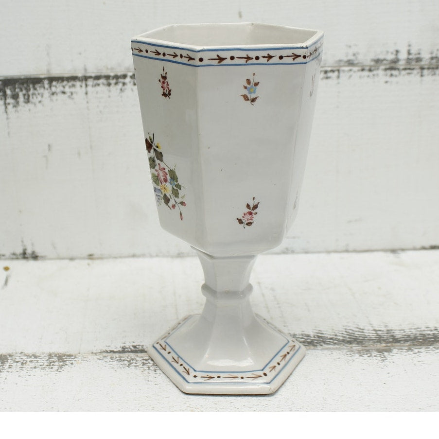White Porcelain Floral Design Vase