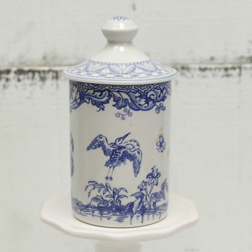 Spode Blue Room Collection Spice Jar with Lid "Persian Bird"