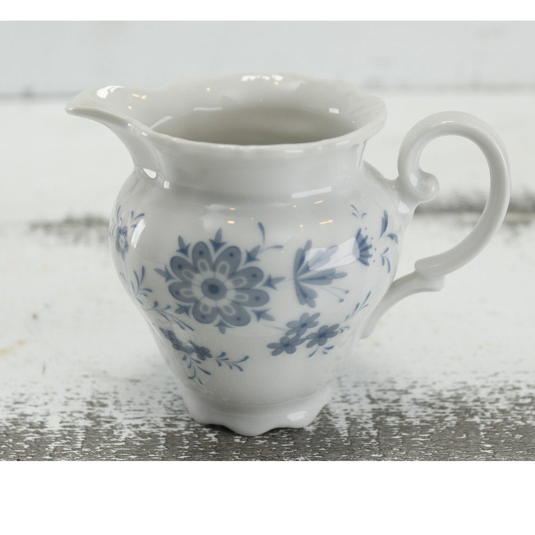 Vintage Seltmann Weiden Blue Floral West Germany Small Creamer