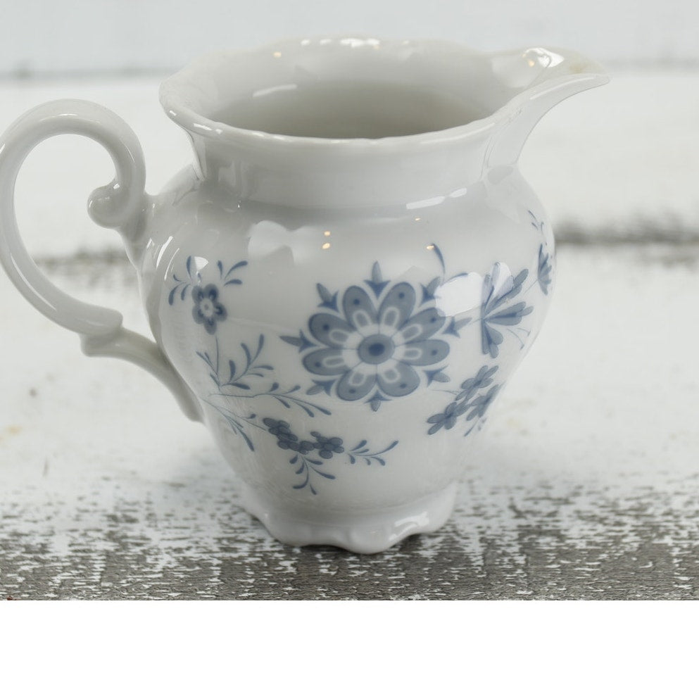 Vintage Seltmann Weiden Blue Floral West Germany Small Creamer