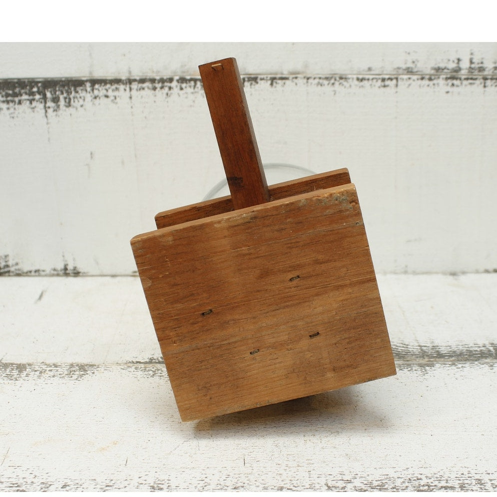 Wood and Glass Candy Dispenser Vintage