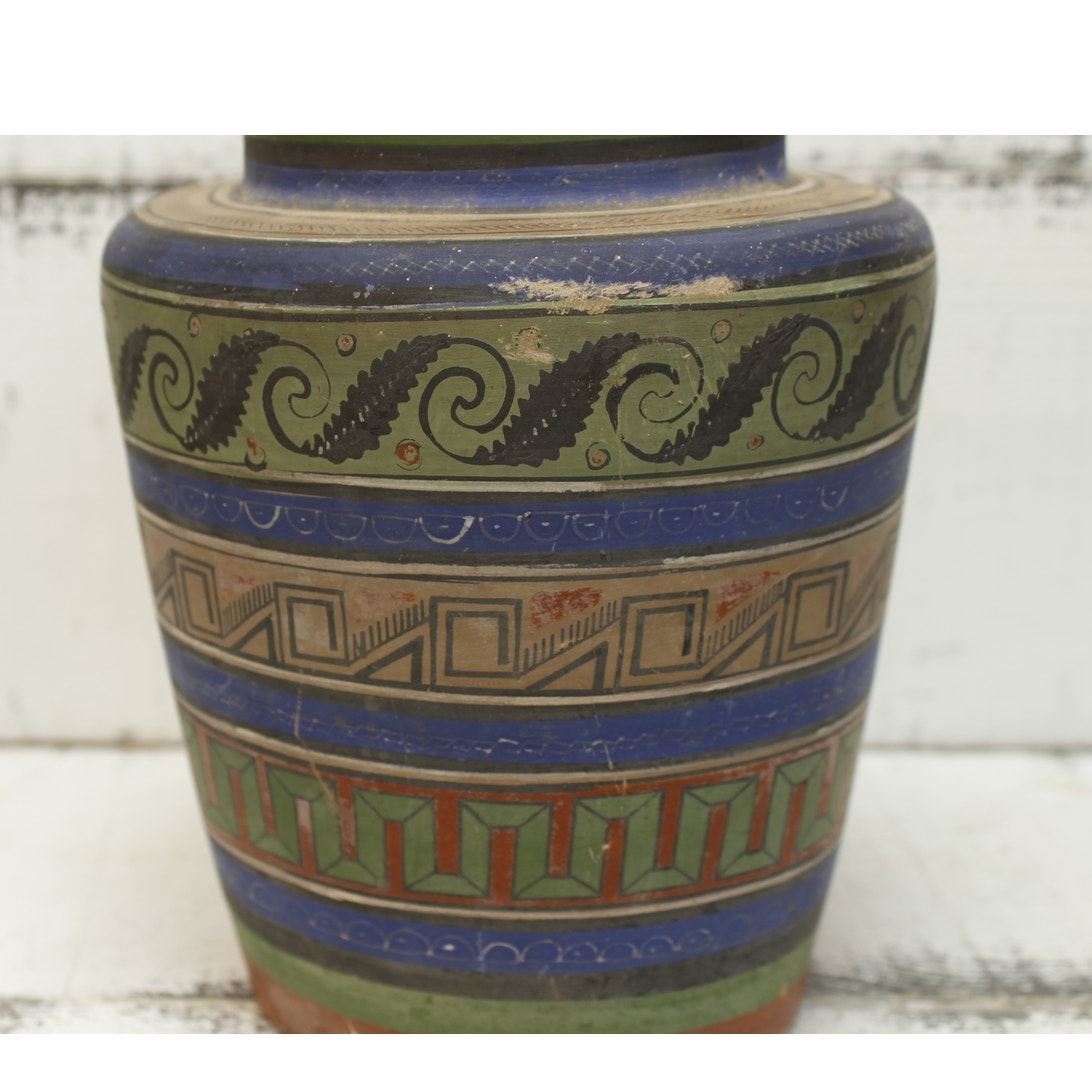 Vintage 30's Ladislao Ortega Mexican Clay Pottery Vase