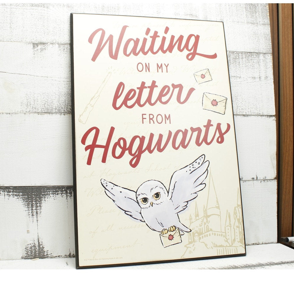 Wood Waiting on My Letter from Hogwarts Sign