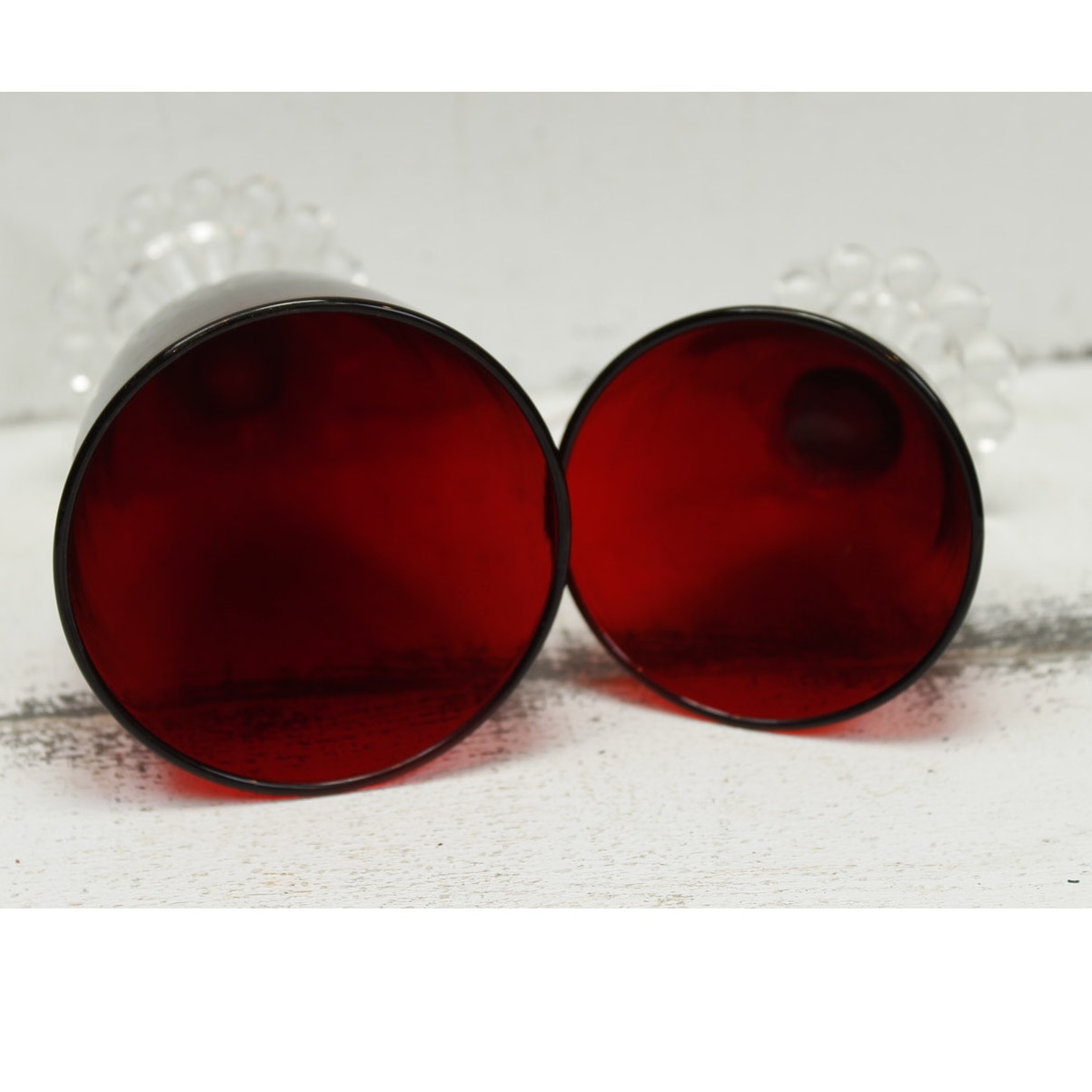 Anchor Hocking Berwick Boopie Ruby Red Goblets Wine Water Set of 2