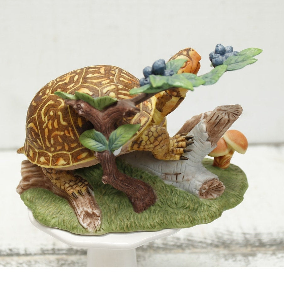 Vintage Lenox Porcelain Fruitful Pursuit "Box Turtle" Figurine