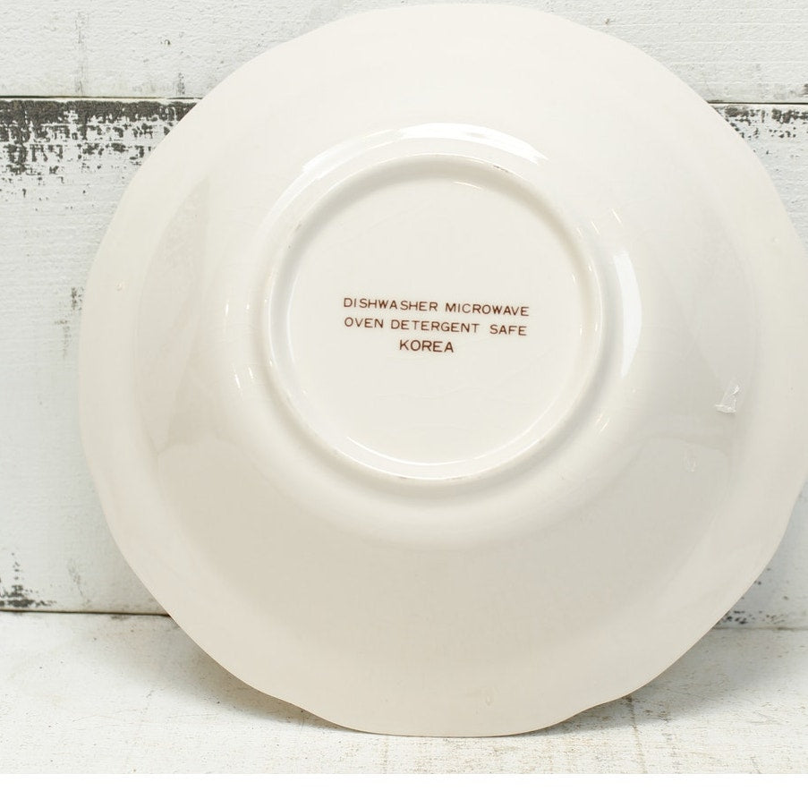 Vintage Hancock Korea Blue Goose Soup Bowls 7" Set of 2