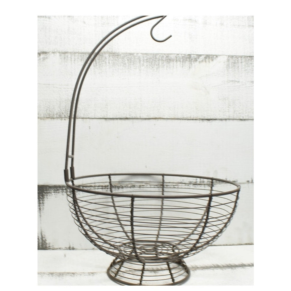 Metal Fruit Basket Banana Hanger Farmhouse Country