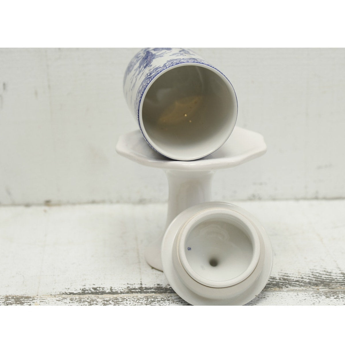 Spode Blue Room Collection Spice Jar with Lid "Persian Bird"