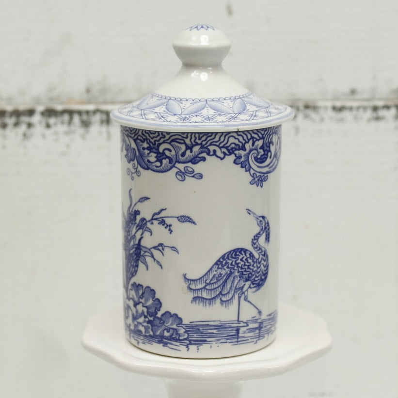 Spode Blue Room Collection Spice Jar with Lid "Persian Bird"