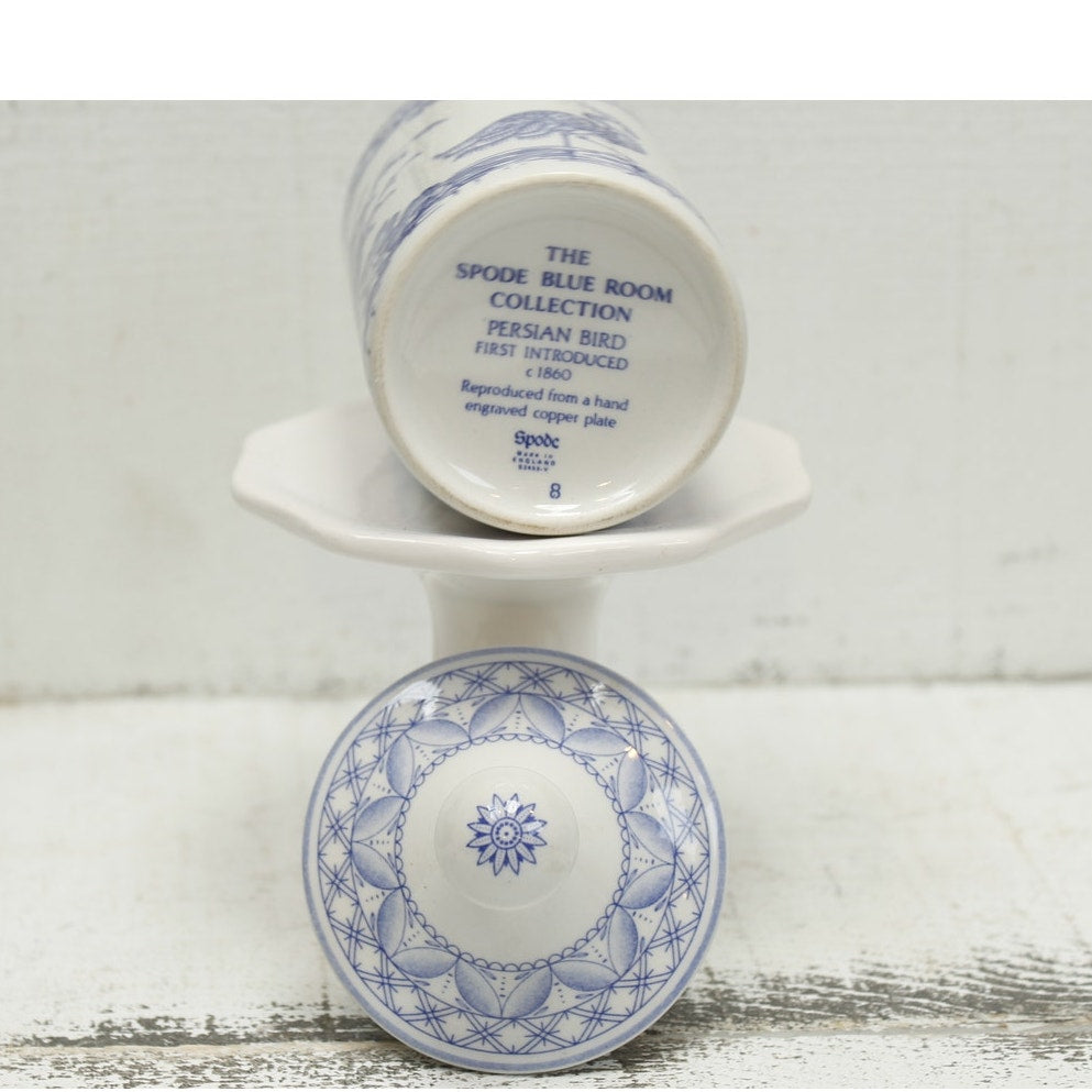 Spode Blue Room Collection Spice Jar with Lid "Persian Bird"