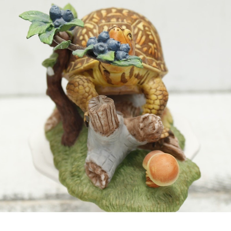Vintage Lenox Porcelain Fruitful Pursuit "Box Turtle" Figurine