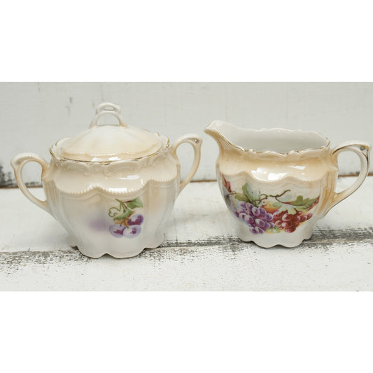 Vintage Porcelain Sugar and Creamer Set