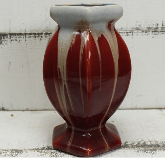 Belgium Vase #162 7.75" tall Red Gray