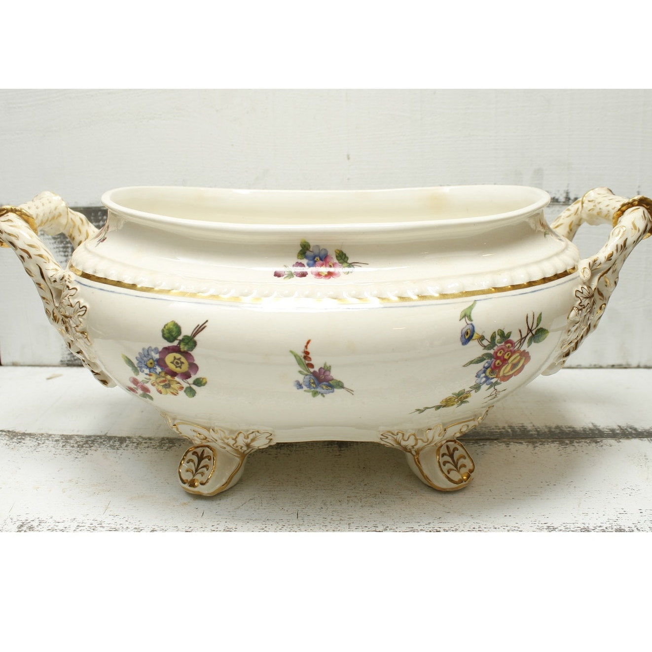 Antique English Dinnerware Large Serving Bowl Soup Tureen
