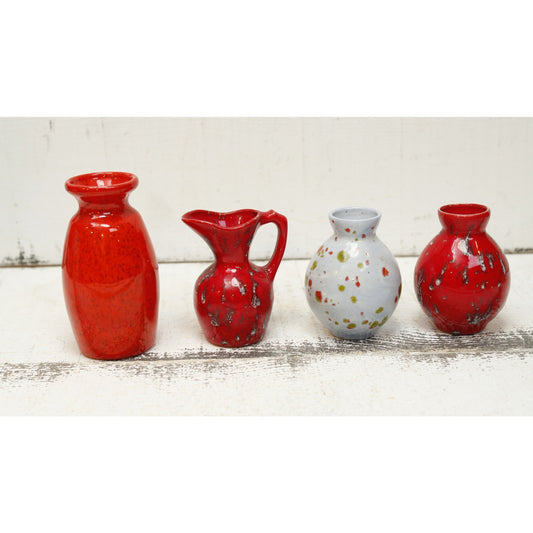 Yates Pottery Mini Vases Pitchers Set of 4