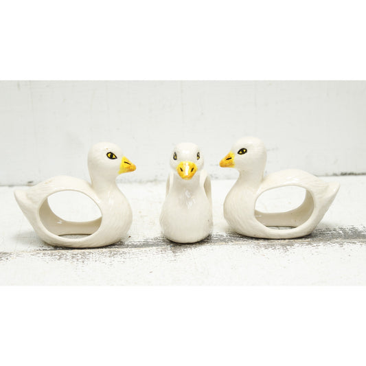 Ceramic Duck Napkin Holders Set of Three