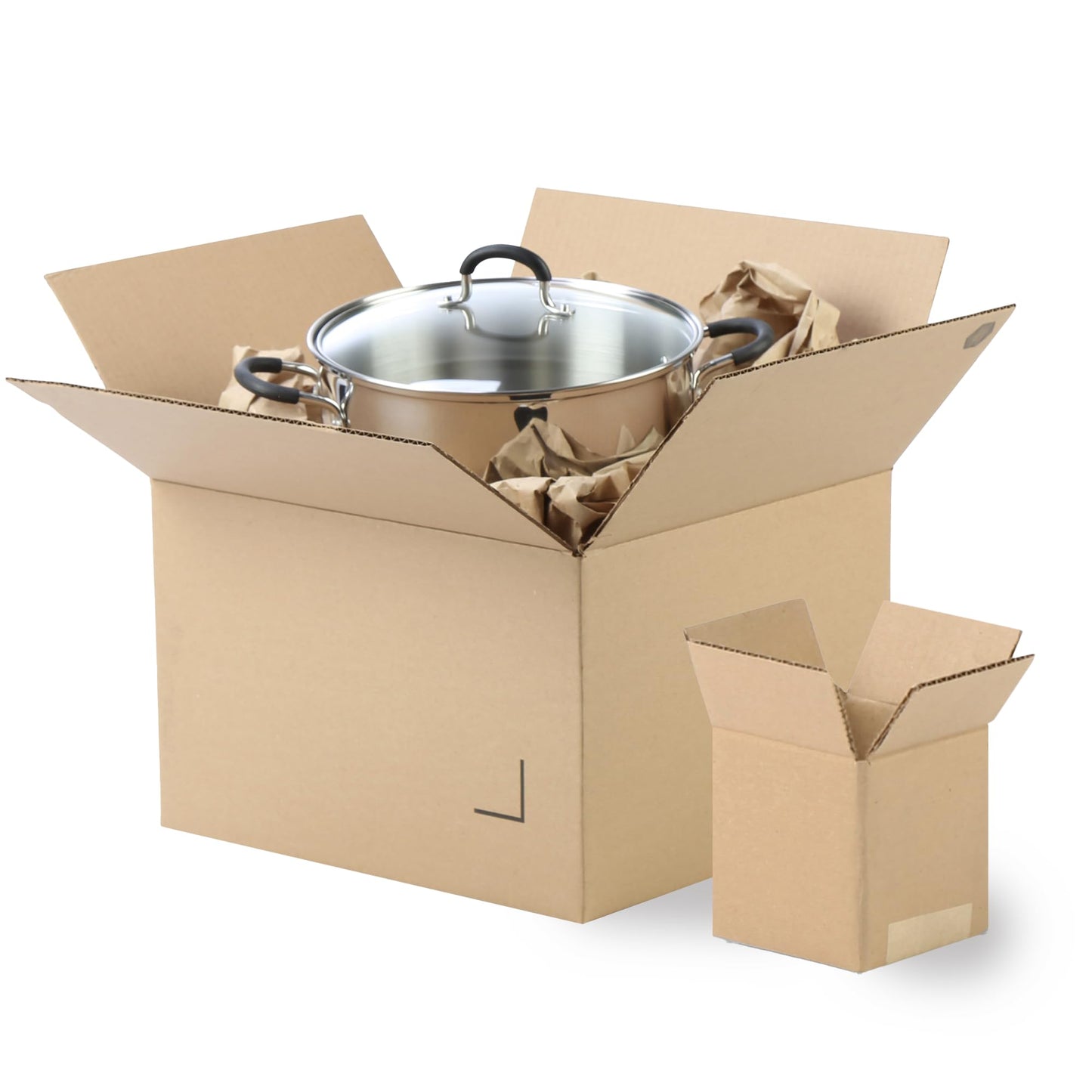 The Boxery 14"x12"x10" Brown/Kraft Corrugated Cardboard Shipping Boxes 25-Pack | Mailing, Packing, Moving & Storage for Business/Home – Durable - Eco-Friendly, Recyclable - Made in the USA