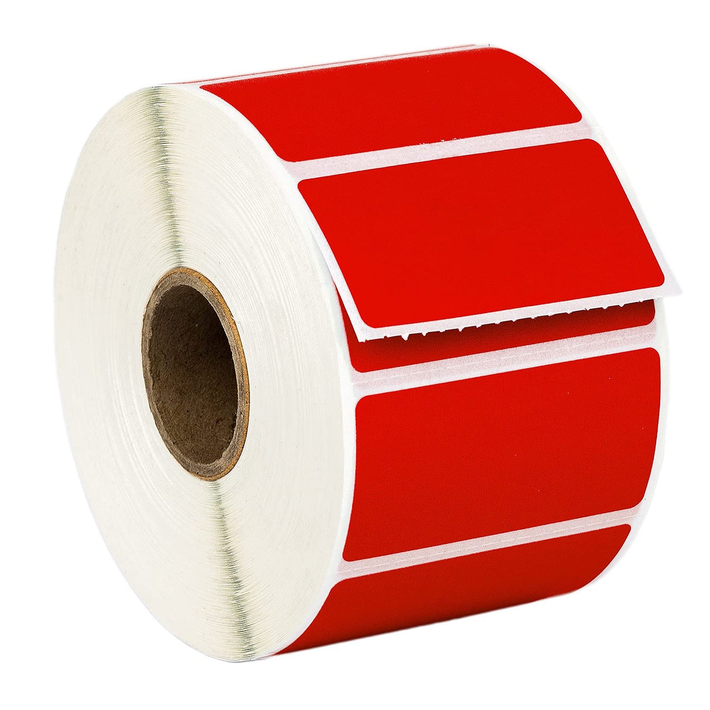 HOUSELABELS 2" x 1" Red, Blue, Yellow, Green, Orange Barcode Labels on 1" Core Compatible with Zebra and Rollo Printers, 5 Rolls / 1,300 Labels per Roll