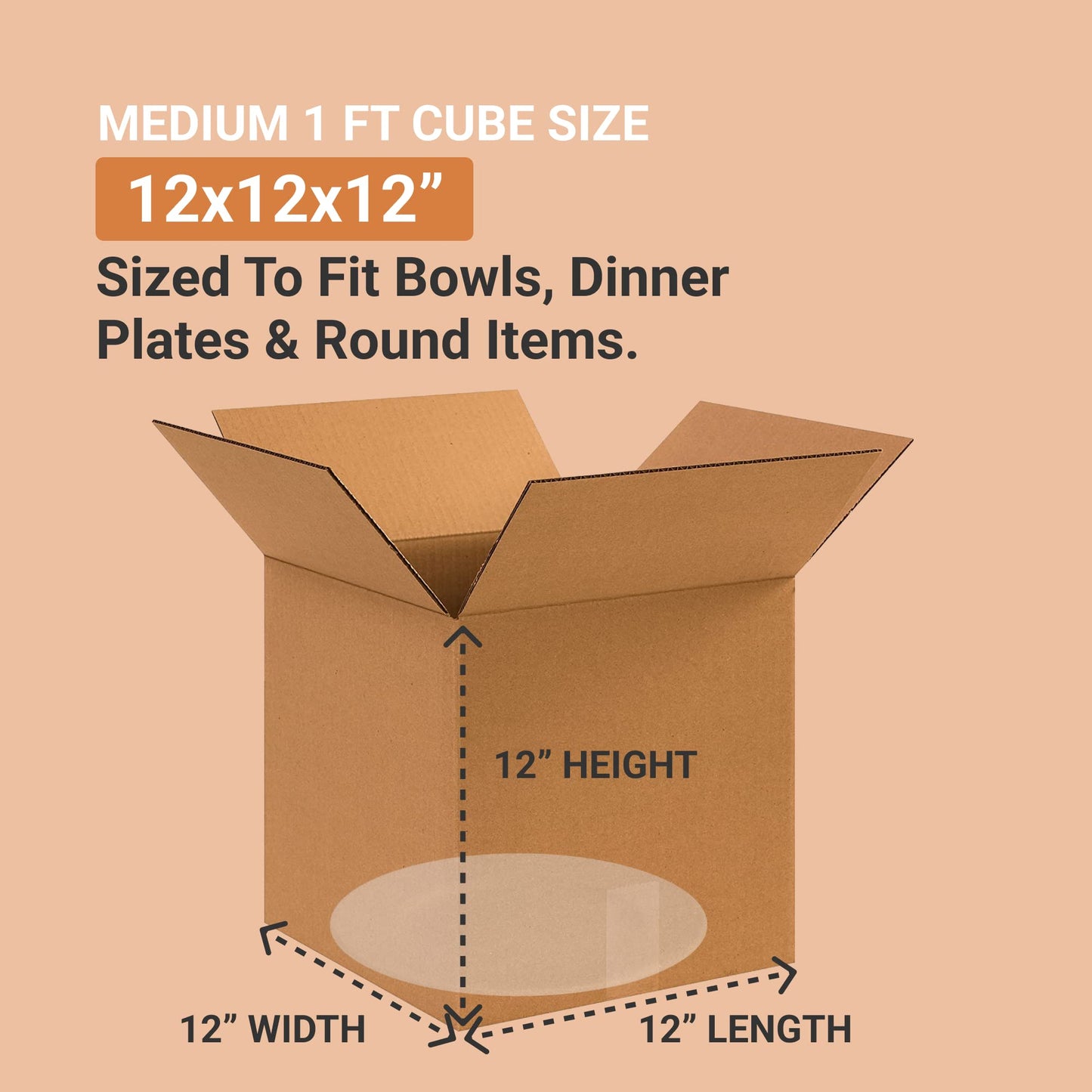 Aviditi Shipping Boxes Small 12"L x 12"W x 12"H, 25-Pack | Corrugated Cardboard Box for Packing, Moving and Storage