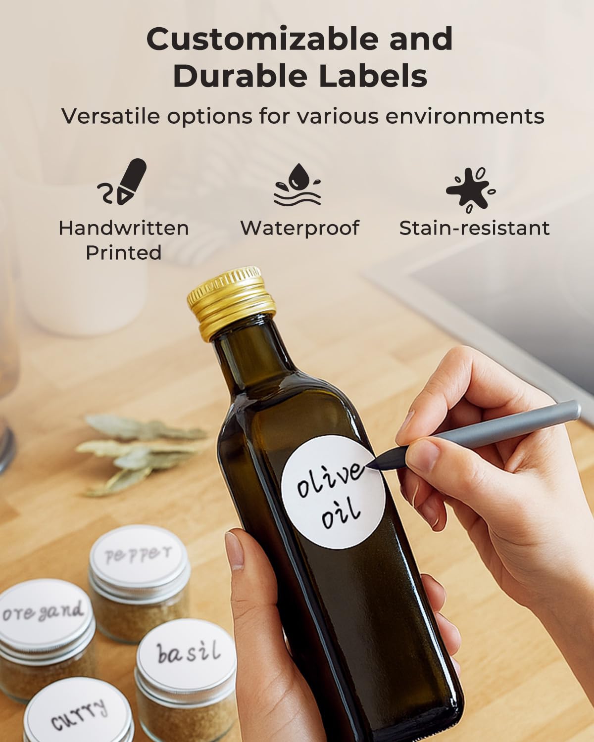 MUNBYN 2 Inch Circle Thermal Sticker Labels, Self-Adhesive Round Direct Thermal Labels for Business, 750 Sheets/1 Roll