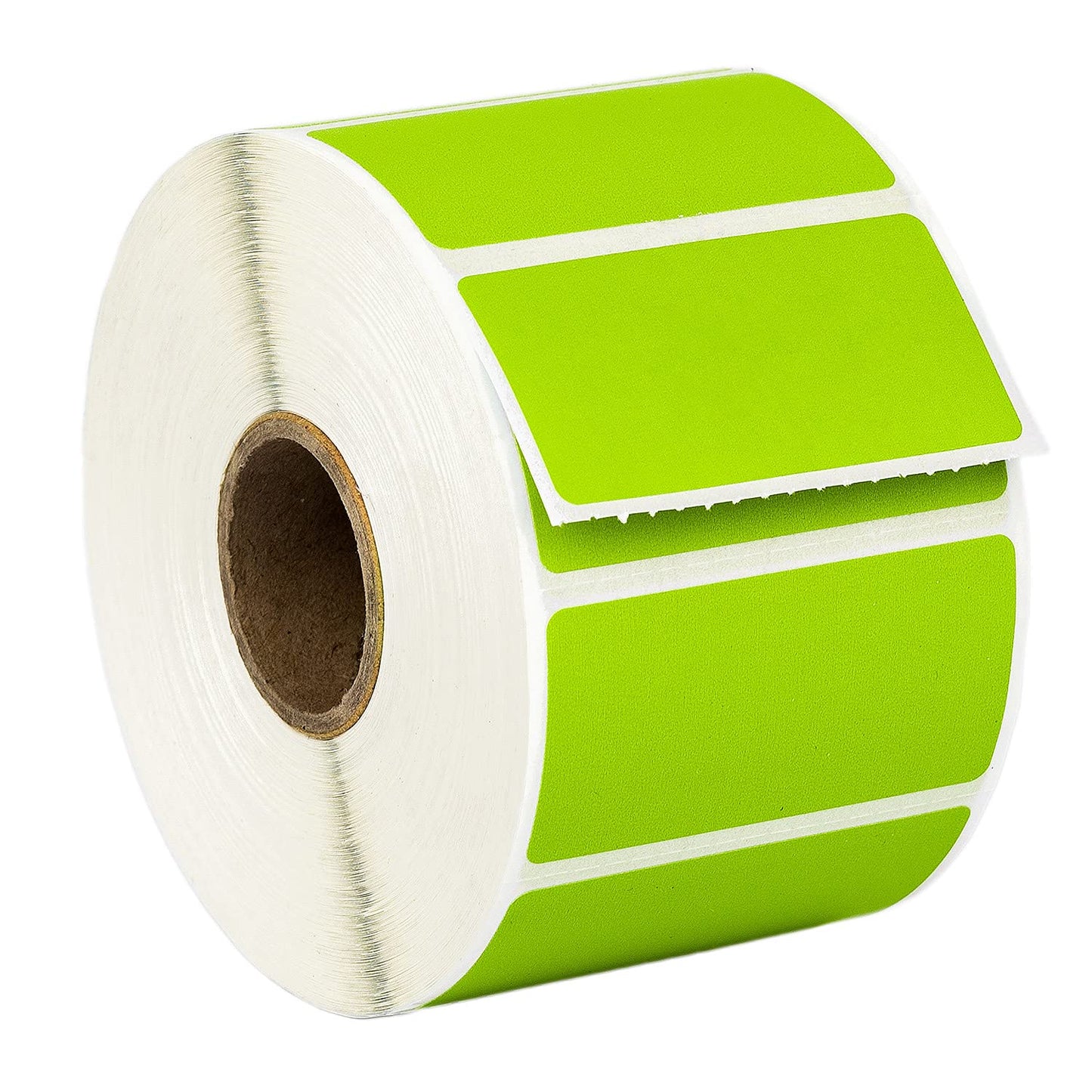 HOUSELABELS 2" x 1" Red, Blue, Yellow, Green, Orange Barcode Labels on 1" Core Compatible with Zebra and Rollo Printers, 5 Rolls / 1,300 Labels per Roll