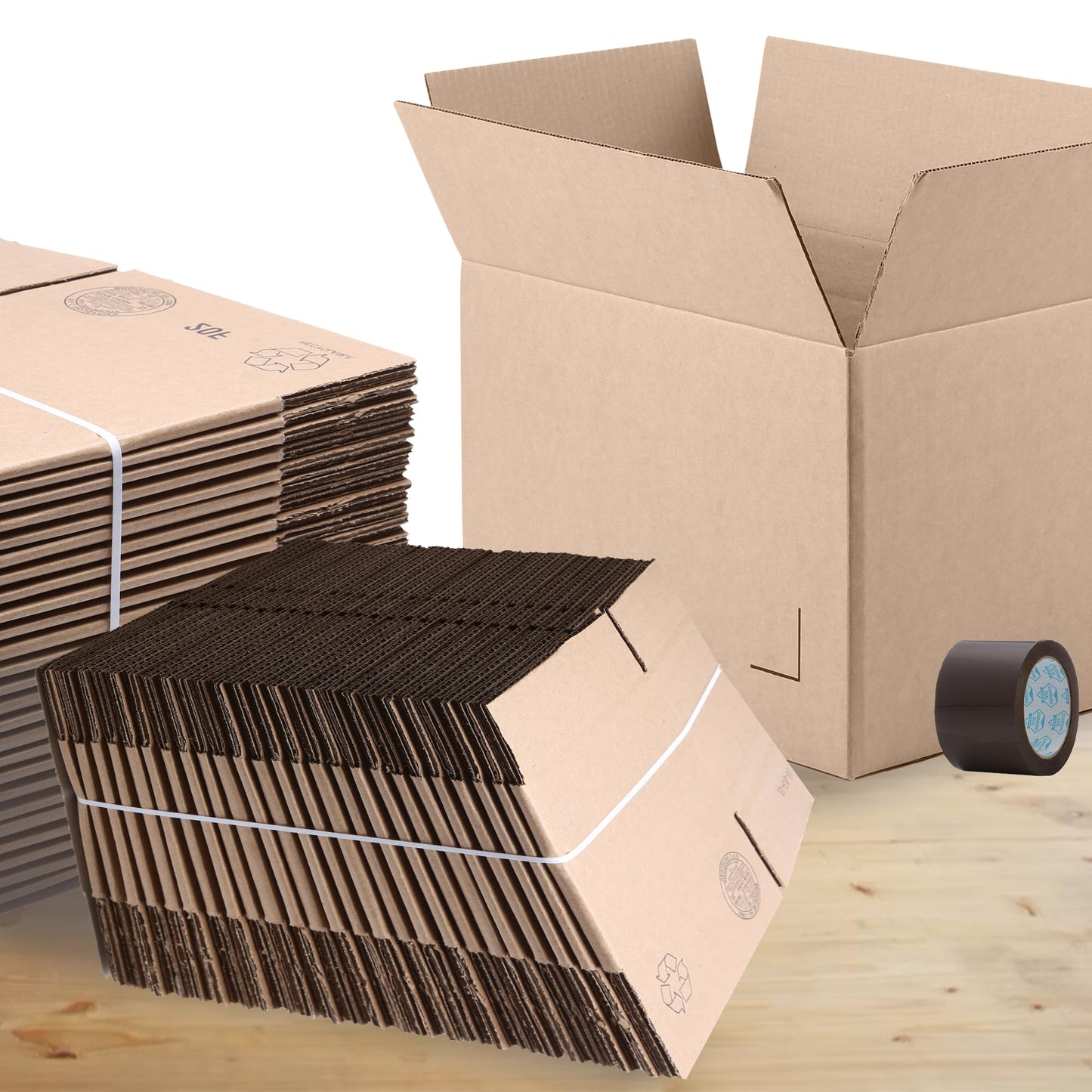 The Boxery 14"x12"x10" Brown/Kraft Corrugated Cardboard Shipping Boxes 25-Pack | Mailing, Packing, Moving & Storage for Business/Home – Durable - Eco-Friendly, Recyclable - Made in the USA