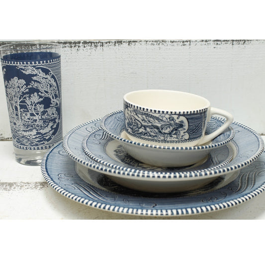 Currier and Ives 6 Piece Place Setting