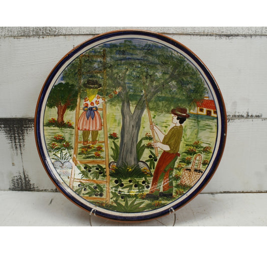 Casafina Portugal Pottery Art Signed Plate