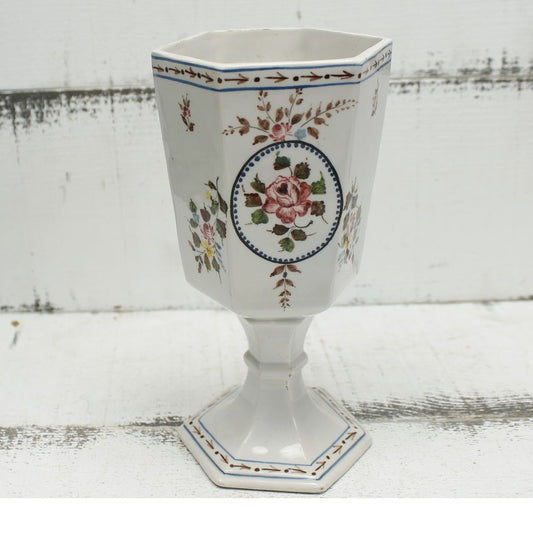 White Porcelain Floral Design Vase