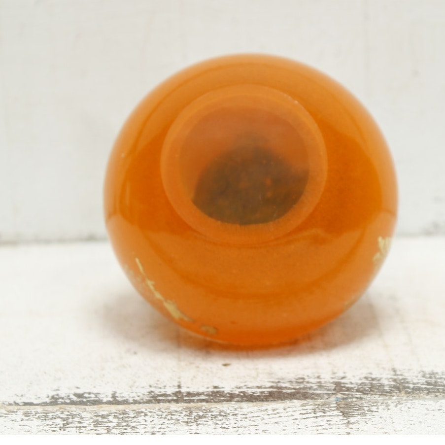 Tai HWA Persimmon Fruit Art Glass Paperweight