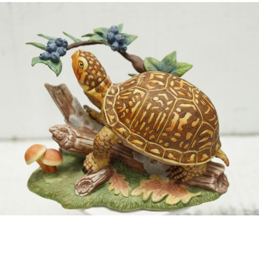 Vintage Lenox Porcelain Fruitful Pursuit "Box Turtle" Figurine