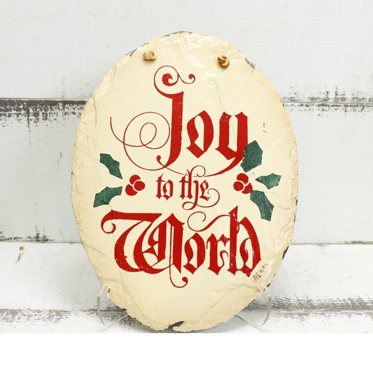 Slate Joy to the World Sign Christmas Decor