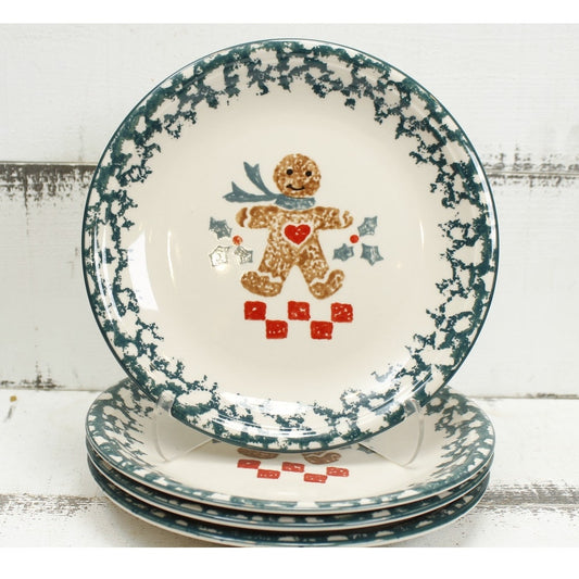 Tienshan Folk Craft Gingerbread Saucers