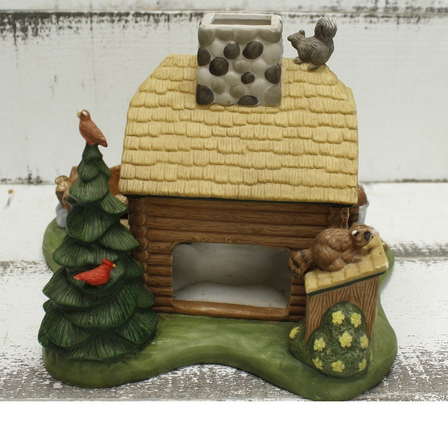 Partylite Cabin/Gone Fishing Tealight House Vintage 90s Retired